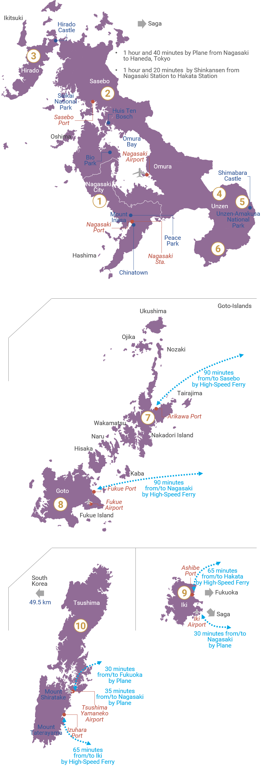 Nagasaki map