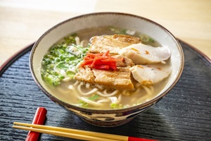 Sōki Soba (Okinawa Soba with pork spare ribs)